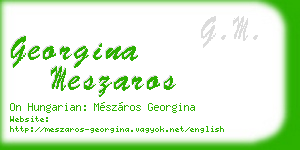 georgina meszaros business card